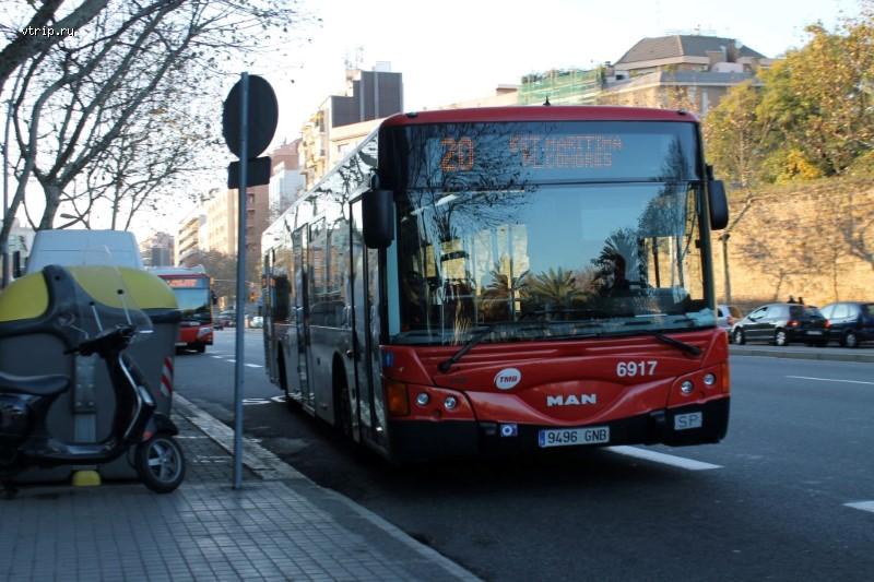 Автобус в Барселоне