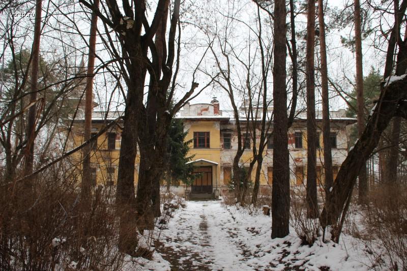 Вид на усадьбу со стороны парка