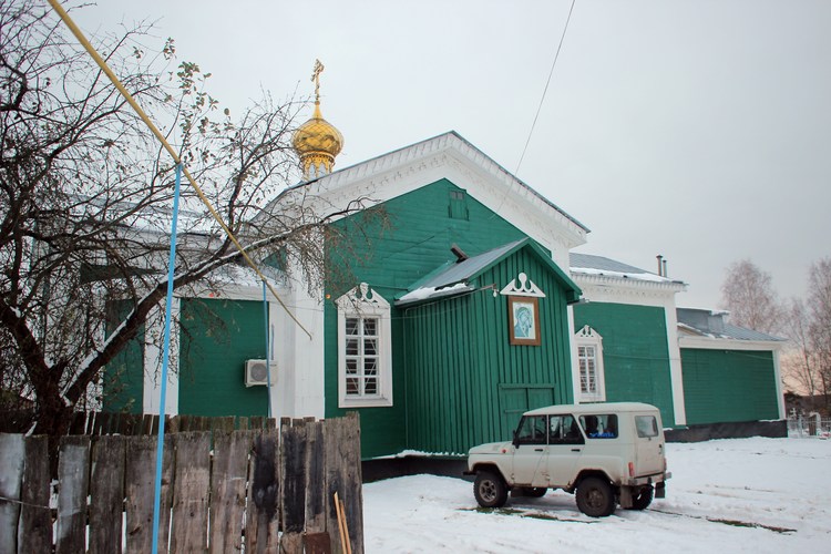 Деревянная Преображенская церковь в Спас-Клепиках